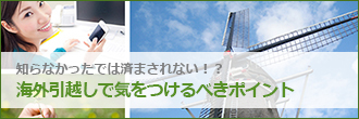 海外引越しで気をつけるべきポイント